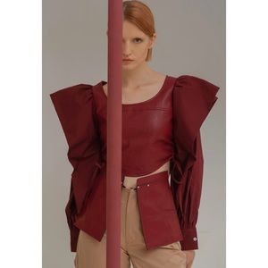 Leewei Jiho Long Structured Sleeves Top